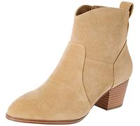 Amazon Essentials Bottines Type Western à Talons Épais Femme, Havane, 43 EU