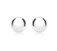 Amazon Essentials Boucles d'Oreilles Rondes en Or Blanc 9 Carats (précédemment Amazon Collection)