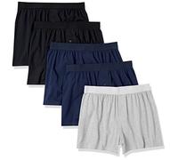Amazon Essentials Boxer Homme Ample en Jersey de Coton (Disponible en Grandes Tailles), Lot de 5