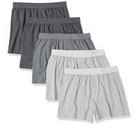 Amazon Essentials Boxer Homme Ample en Jersey de Coton (Disponible en Grandes Tailles), Lot de 5