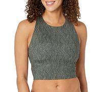 Amazon Essentials Brassière de Sport, Col Montant et Dos Nageur, Effet Sculptant - couleurs abandonnées Femme, Noir Points, 6XL Grande taille