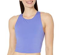 Amazon Essentials Brassière de Sport, Col Montant et Dos Nageur, Effet Sculptant Femme, Bleuet, L