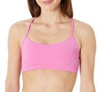 Amazon Essentials Brassière de Sport Ultra-Doux à Bretelles Fines, Maintien Léger, Dos en Y, pour le Yoga Femme, Rose Flamingo, S