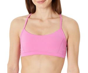 Amazon Essentials Brassière de Sport Ultra-Doux à Bretelles Fines, Maintien Léger, Dos en Y, pour le Yoga Femme, Rose Flamingo, M