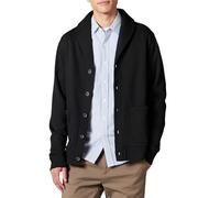 Amazon Essentials Cardigan à Manches Longues et Col Châle, en Molleton Homme, Noir, XS