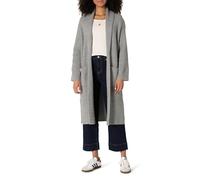 Amazon Essentials Cardigan Long en Coton mélangé épais pour Femme, Coupe surdimensionnée, Texture Point de Couture, Gris chiné, Taille XL