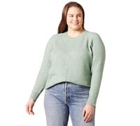 Amazon Essentials Chandail à Manches Longues et col Ras-du-Cou pour Femmes, Coupe Classique, Vert Sauge chiné, Taille S