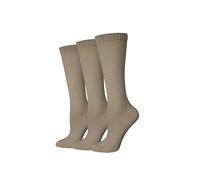 Amazon Essentials Chaussettes de Compression Non Médicales à Hauteur du Genou - Graduées, Au-dessus du Mollet Femme, 3 Paires, Beige Pâle, 38.5-43