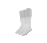 Amazon Essentials Chaussettes de Football, Coupe Athlétique Au-Dessus du Mollet avec Zones Épaisses et Soutien de la Voûte Plantaire Femme, 3 Paires, Blanc, 38.5-43