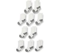 Amazon Essentials Chaussettes de Sport en Coton Mixte Enfante, 10 Paires, Blanc/Gris, M (4-8 ans)