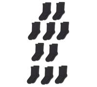 Amazon Essentials Chaussettes de Sport en Coton Mixte Enfante, 10 Paires, Noir, 2-3 Ans