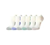 Amazon Essentials Chaussettes de Sport Invisibles Rembourrées en Coton Performance Femme, Lot de 6