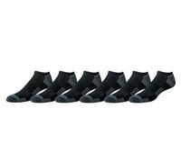 Amazon Essentials Chaussettes Invisibles en Coton pour Hommes, Rembourrées et Respirant, Style Sportif Homme, 6 Paires, Noir, 41-45