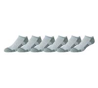 Amazon Essentials Chaussettes Invisibles en Coton pour Hommes, Rembourrées et Respirant, Style Sportif Homme, 6 Paires, Gris, 46-48