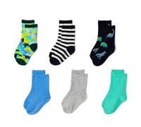 Amazon Essentials Chaussettes Mi-Mollet à Motifs Garçon, 6 Paires