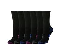 Amazon Essentials Chaussettes Mi-Mollet Performantes pour le Sport, Rembourrées et Respirantes Femme, Noir, 36-39.5