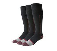 Amazon Essentials Chaussettes Montantes de Compression Graduées Mi-mollet, Soutien pour les Jambes en Voyage Homme, 3 Paires, Noir, 41-45