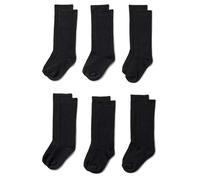 Amazon Essentials Chaussettes Montantes Pour Uniforme Fille, 6 Paires, Noir, M (4-8 ans)