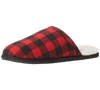 Amazon Essentials Chaussons Douillets Homme, Noir Rouge Carreaux Western, 39.5 EU