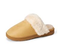 Amazon Essentials Chaussons Douillets Type Mules en Fausse Fourrure Femme, Havane, 43 EU