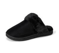 Amazon Essentials Chaussons Douillets Type Mules en Fausse Fourrure Femme, Noir, 37.5 EU