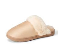 Amazon Essentials Chaussons Douillets Type Mules en Fausse Fourrure Femme, Sable, 43 EU