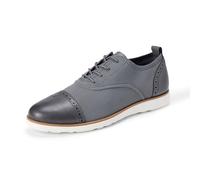 Amazon Essentials Chaussures de Sport en Maille, Élégantes et Décontractées, Type Oxford Brogue Homme, Gris, 43 EU