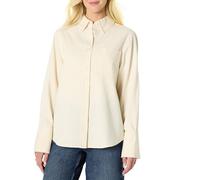 Amazon Essentials Chemise Boutonnée en Denim à Coupe Surdimensionnée Femme, Écru, L