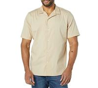 Amazon Essentials Chemise de Vacances en Coton pour Homme, Manches Courtes Coupe ajustée, Marron Kaki, Taille XXL