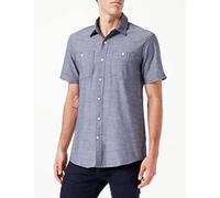 Amazon Essentials Chemise en chambray à manches courtes, coupe régulière, pour homme ,gris,US XL (EU XL - XXL)