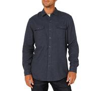 Amazon Essentials Chemise en Flanelle, à Manches Longues, Deux Poches, Coupe Standard Homme, Bleu Jean Foncé, XS