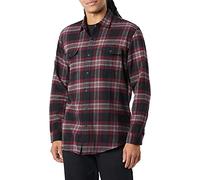 Amazon Essentials Chemise en Flanelle, à Manches Longues, Deux Poches, Coupe Standard Homme, Noir Bordeaux Écossais, XL