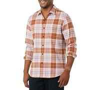 Amazon Essentials Chemise en flanelle à manches longues pour homme, coupe ajustée, boutonnée à carreaux