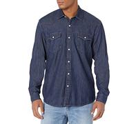 Amazon Essentials Chemise en Jean à Manches Longues Coupe Régulière Homme, Rincé, XS
