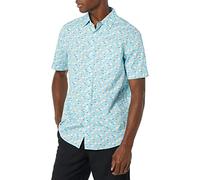 Amazon Essentials Chemise en Popeline Extensible à Manches Courtes (Grandes Tailles Disponibles) Homme, Bleu des Mers du Sud, XS