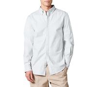 Amazon Essentials Chemise en Tissu Oxford Extensible à Manches Longues Coupe cintrée Homme, Gris Clair, L