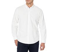 Amazon Essentials Chemise en tissu Oxford extensible à manches longues, coupe classique (grandes tailles disponibles) Homme, Blanc, XXL Grande taille