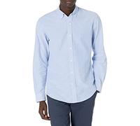 Amazon Essentials Chemise en Tissu Oxford Extensible à Manches Longues, Coupe Classique (Grandes Tailles Disponibles) Homme, Bleu Poudré, L