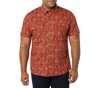 Amazon Essentials Chemise Utilitaire à Manches Courtes avec Deux Poches, Coupe ajustée (Déjà Goodthreads) Homme, Argile Imprimé Fleuri, S