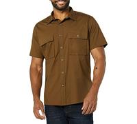 Amazon Essentials Chemise Utilitaire à Manches Courtes avec Deux Poches, Coupe Standard Homme, Olive Foncé, XXL