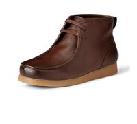 Amazon Essentials Chukka Bottes à bout mocassin, cuir synthétique marron foncé, pointure 44