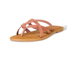 Amazon Essentials Claquettes Plates à Lanières Femme, Rosé Grisé, 43 EU Large