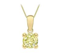 Amazon Essentials Collier avec Pendentif en or 9 Carats avec Pierre de Naissance d'Août (précédemment Amazon Collection)