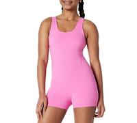 Amazon Essentials Combishort de Gym en Tissu FormFlex Ultradoux, avec Short à Entrejambe de 7,6cm Fille, Rose, 8 ans