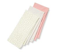 Amazon Essentials Couvertures d’Emmaillotage Mixte Bébé, Lot de 3, Points/Rayures/Rosé Grisé, Taille unique