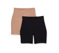 Amazon Essentials Culotte en Microfibre de Nylon Femme, Lot de 2, Bronze Lavé/Noir, 42