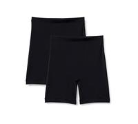 Amazon Essentials Culotte en Microfibre de Nylon Femme, Lot de 2, Noir, 46