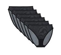 Amazon Essentials Culotte Taille Haute Échancrée en Maille Transparente Femme, Lot de 6