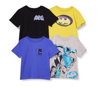 Amazon Essentials DC T- Shirts à Manches Courtes Garçon, Lot de 4, Logo Batman, 5 ans
