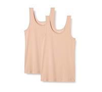 Amazon Essentials Débardeur Coupe Ajustée Femme, Lot de 2, Beige, S